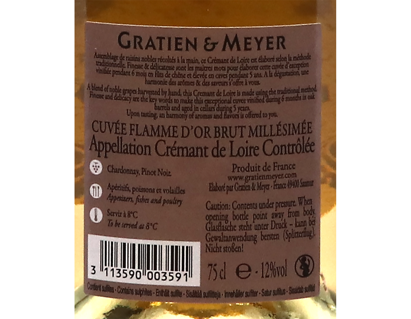 Cuvee Flamme d'Or Gratien & Meyer 2016