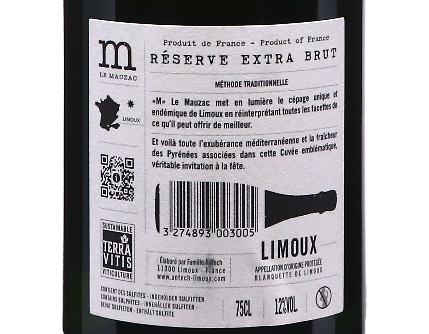 Blanquette de Limoux M le Mauzac Reserve Antech 2022