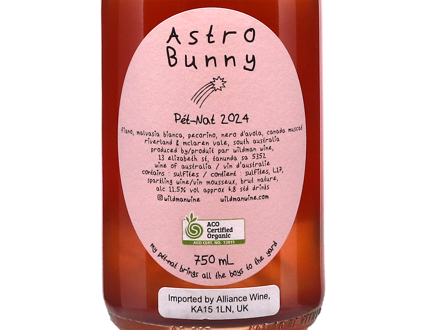 Wildman Wine Astro Bunny South Australia Pet Nat 2024