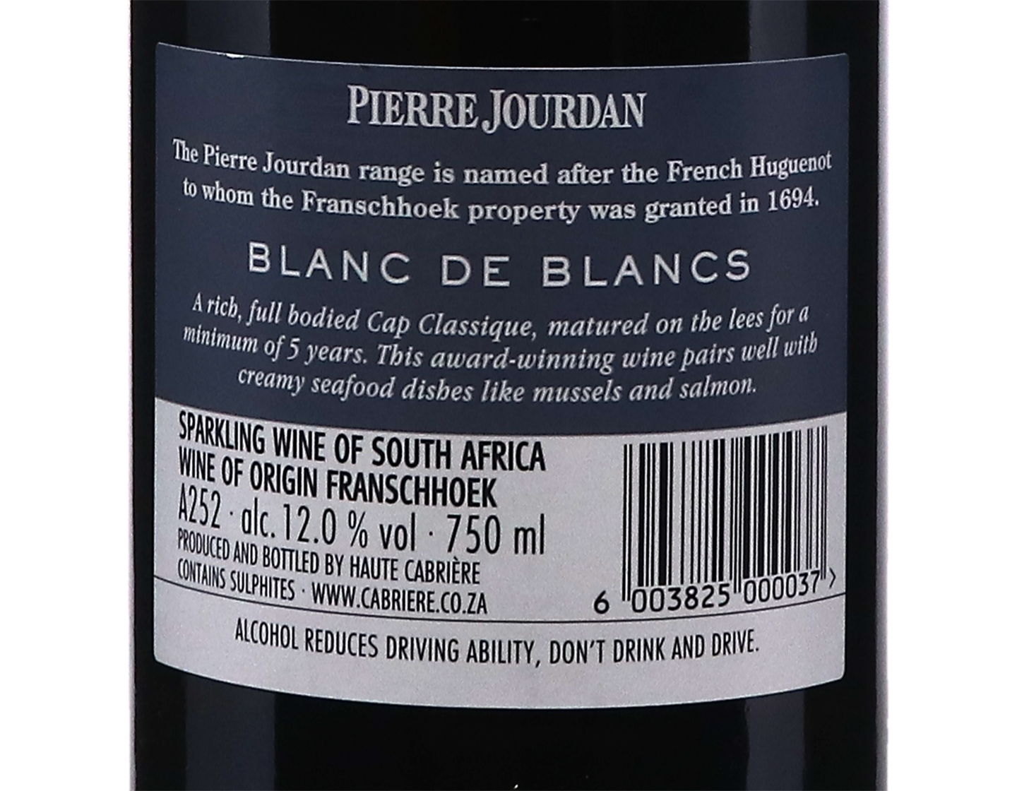 Pierre Jourdan Cap Classique Blanc de Blancs Franschhoek 2019