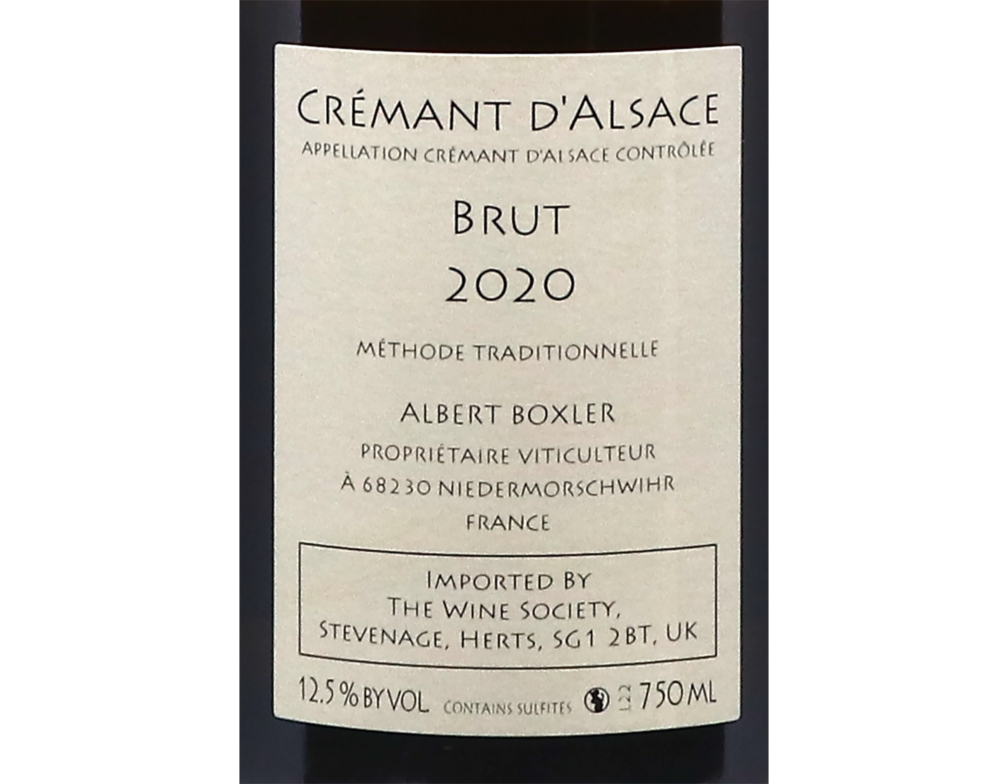 Crémant d'Alsace, Domaine Boxler 2020