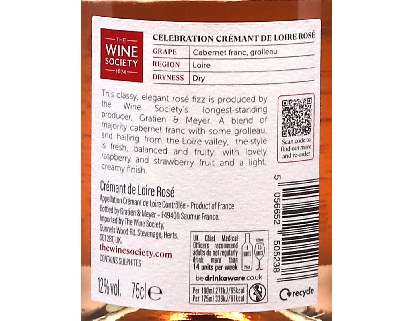 The Society's Celebration Cremant de Loire Rose 2023