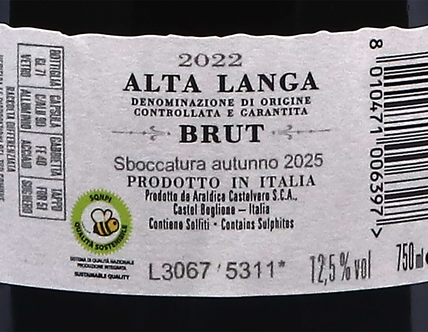 Alta Langa Brut Araldica 2022