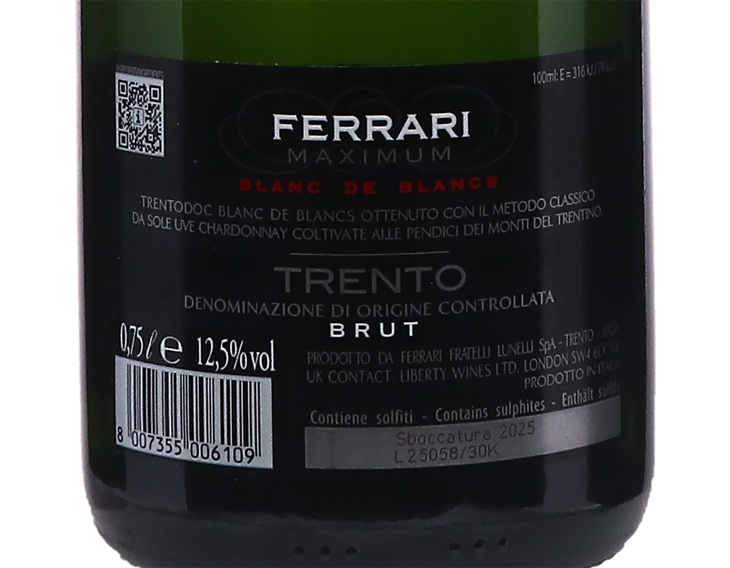 Ferrari Maximum Blanc de Blancs Trentodoc NV