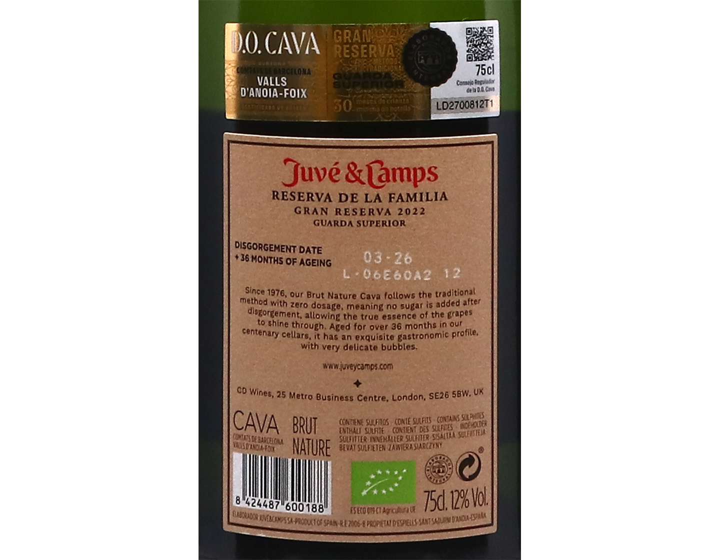 Cava Juve & Camps Gran Reserva 2022
