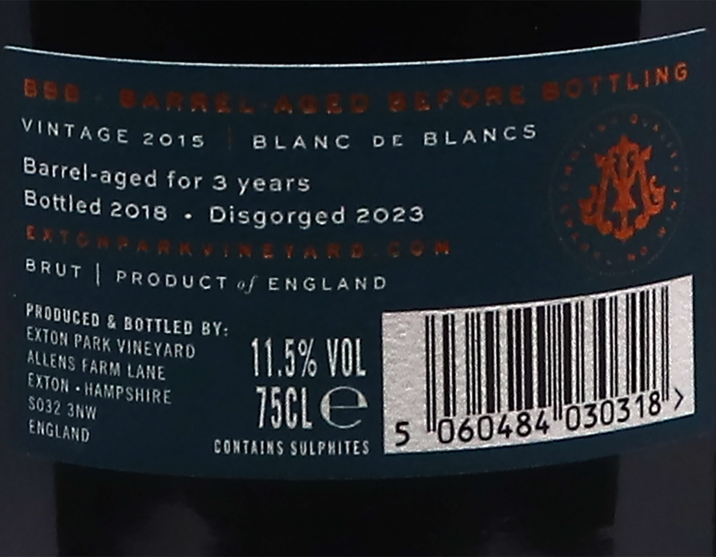 Exton Park Cuvee M Isaac Blanc de Blancs 2015
