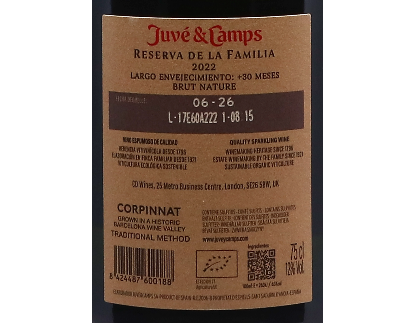 Corpinatt Juvé & Camps Gran Reserva 2022