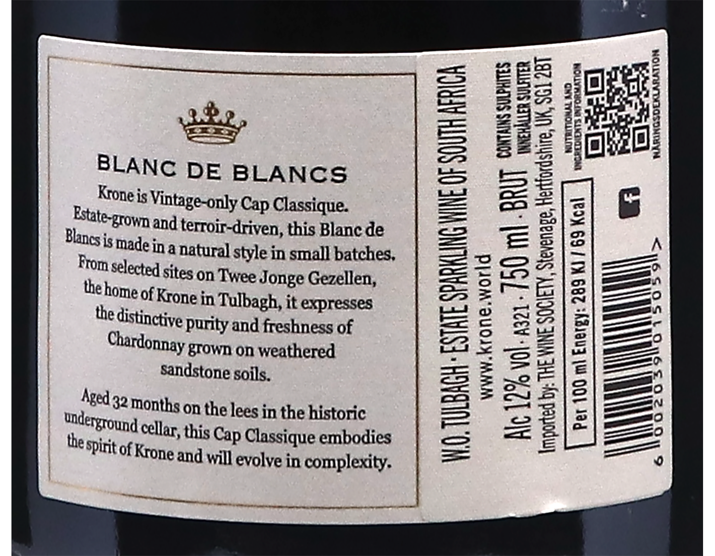 Krone Cap Classique Blanc de Blancs Tulbagh 2022