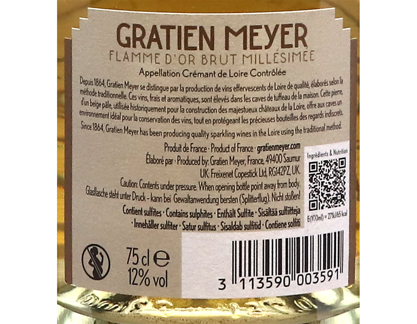 Cuvee Flamme d'Or Gratien & Meyer 2018