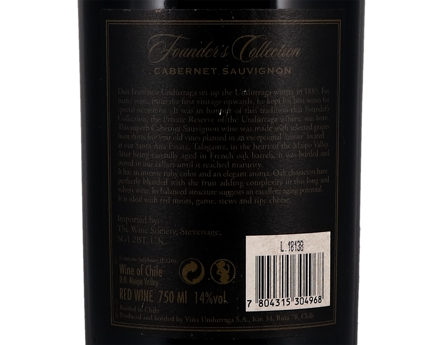 Undurraga Founder's Reserve Cabernet Sauvignon 2016