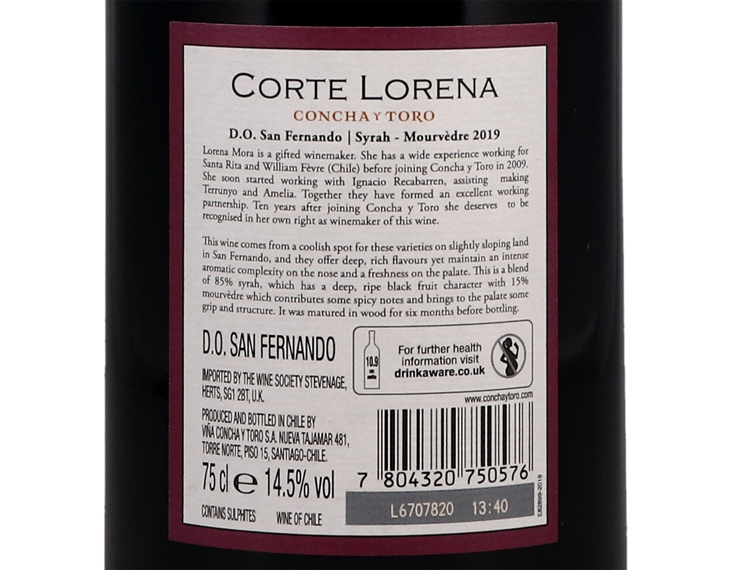 Concha y Toro Corte Lorena San Fernando Syrah Mourvedre 2019