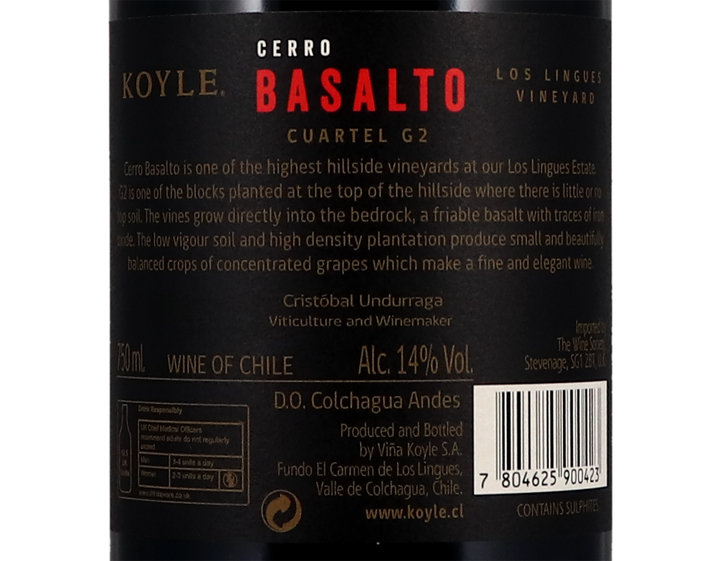 Koyle Cerro Basalto Cuartel G2 Carmenère 2018