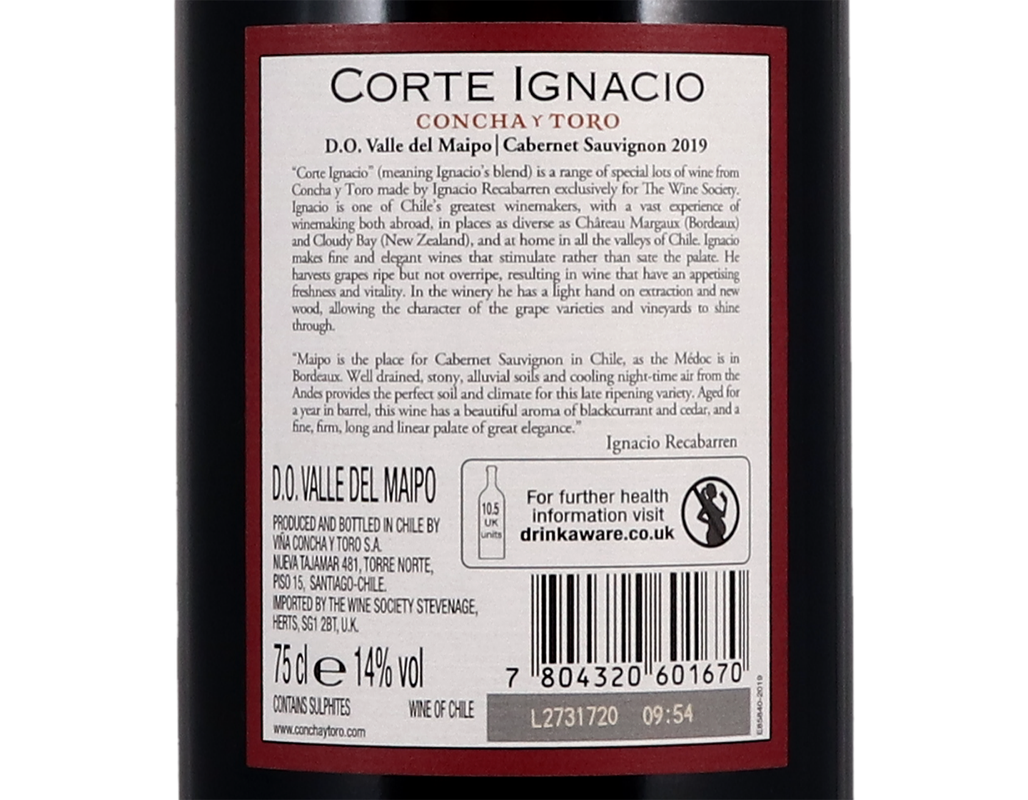 Concha y Toro Corte Ignacio Maipo Alto Cabernet Sauvignon 2019