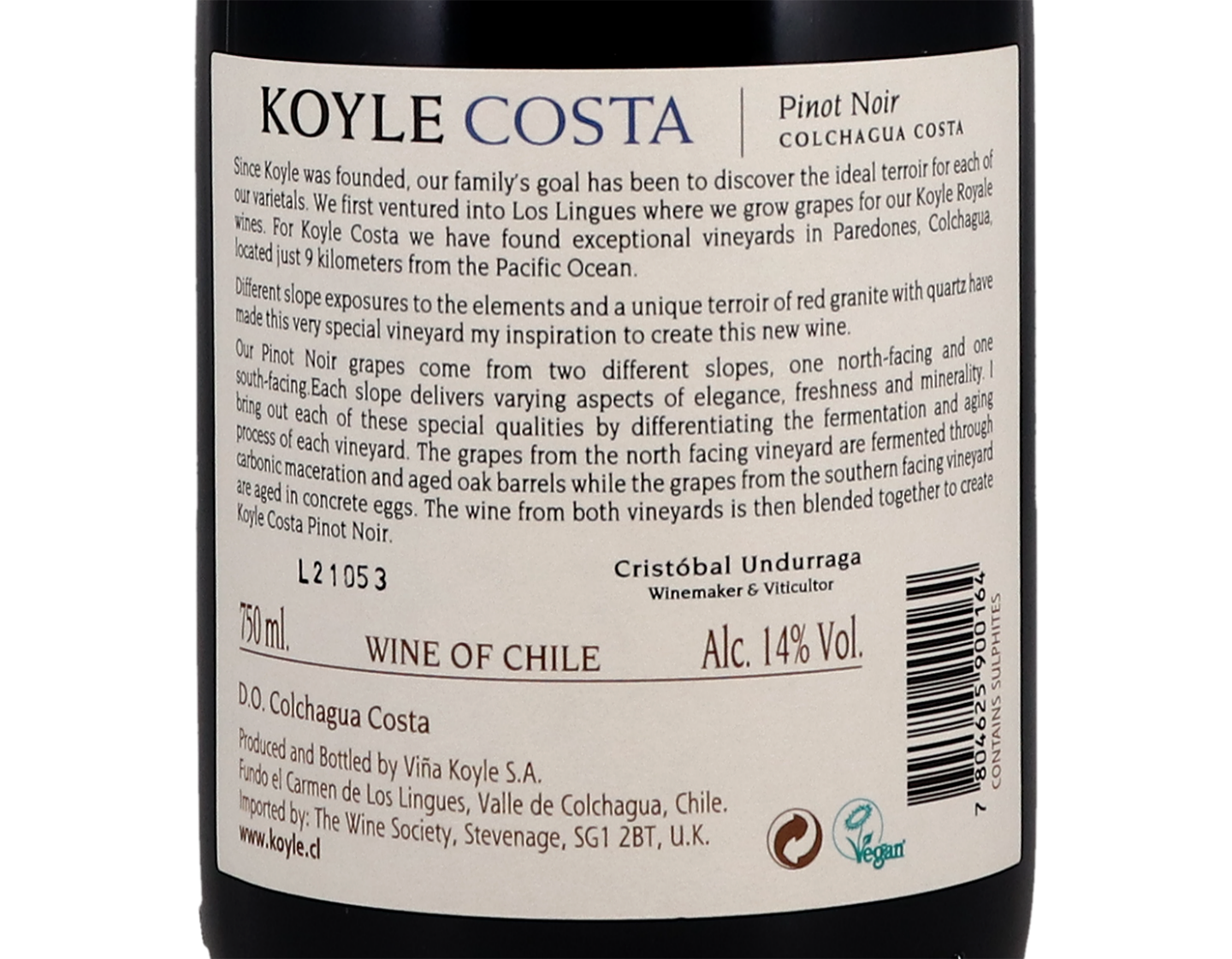 Koyle Costa Rapel Coastal Pinot Noir 2018
