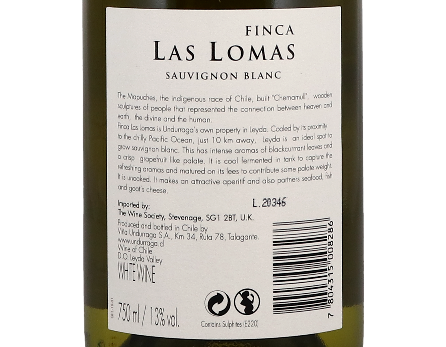 Undurraga Finca Las Lomas Leyda Sauvignon Blanc 2020