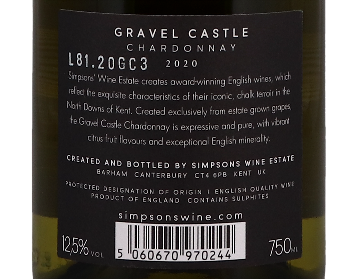 Gravel Castle Chardonnay Simpsons 2020