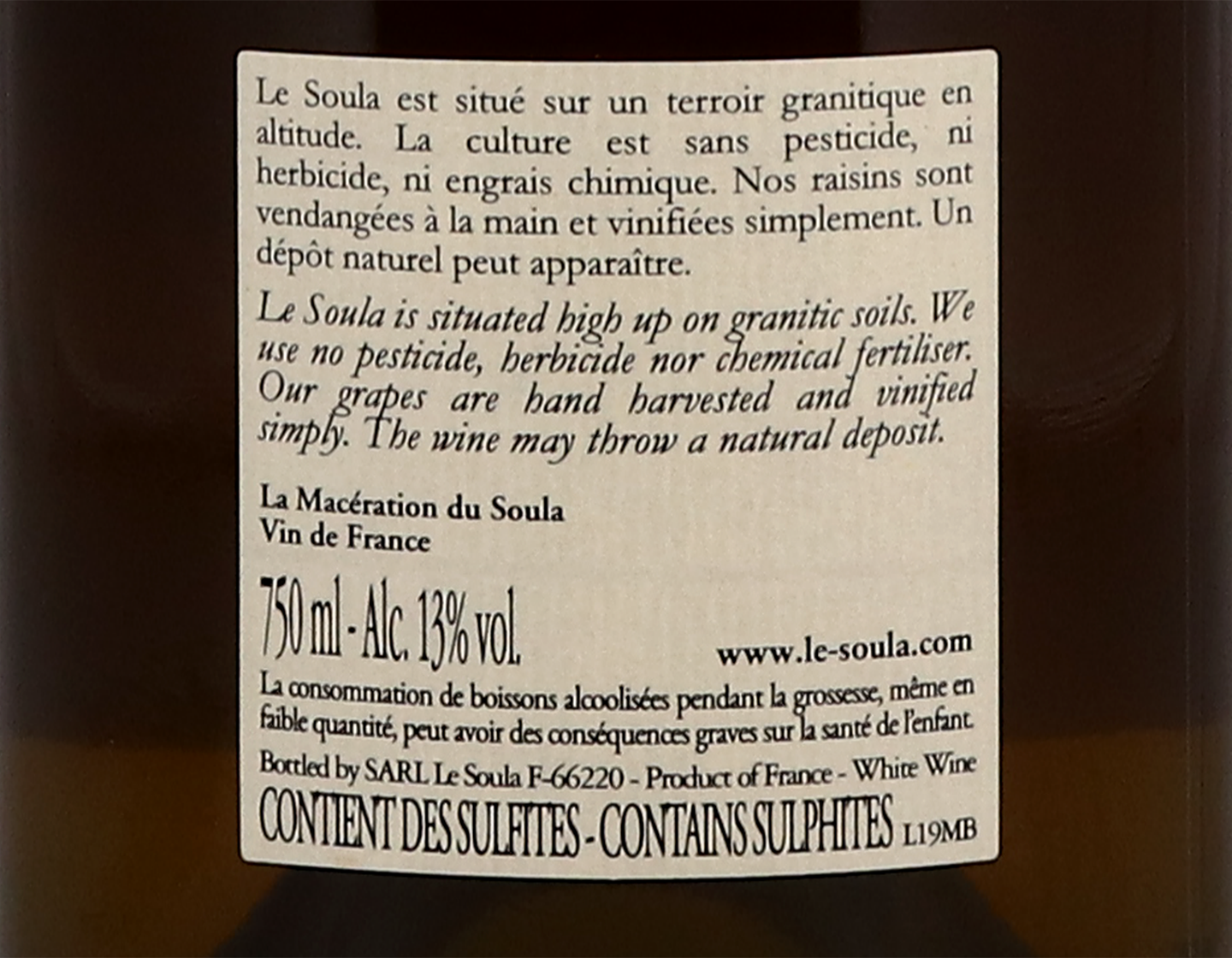 La Maceration du Soula Numero 19
