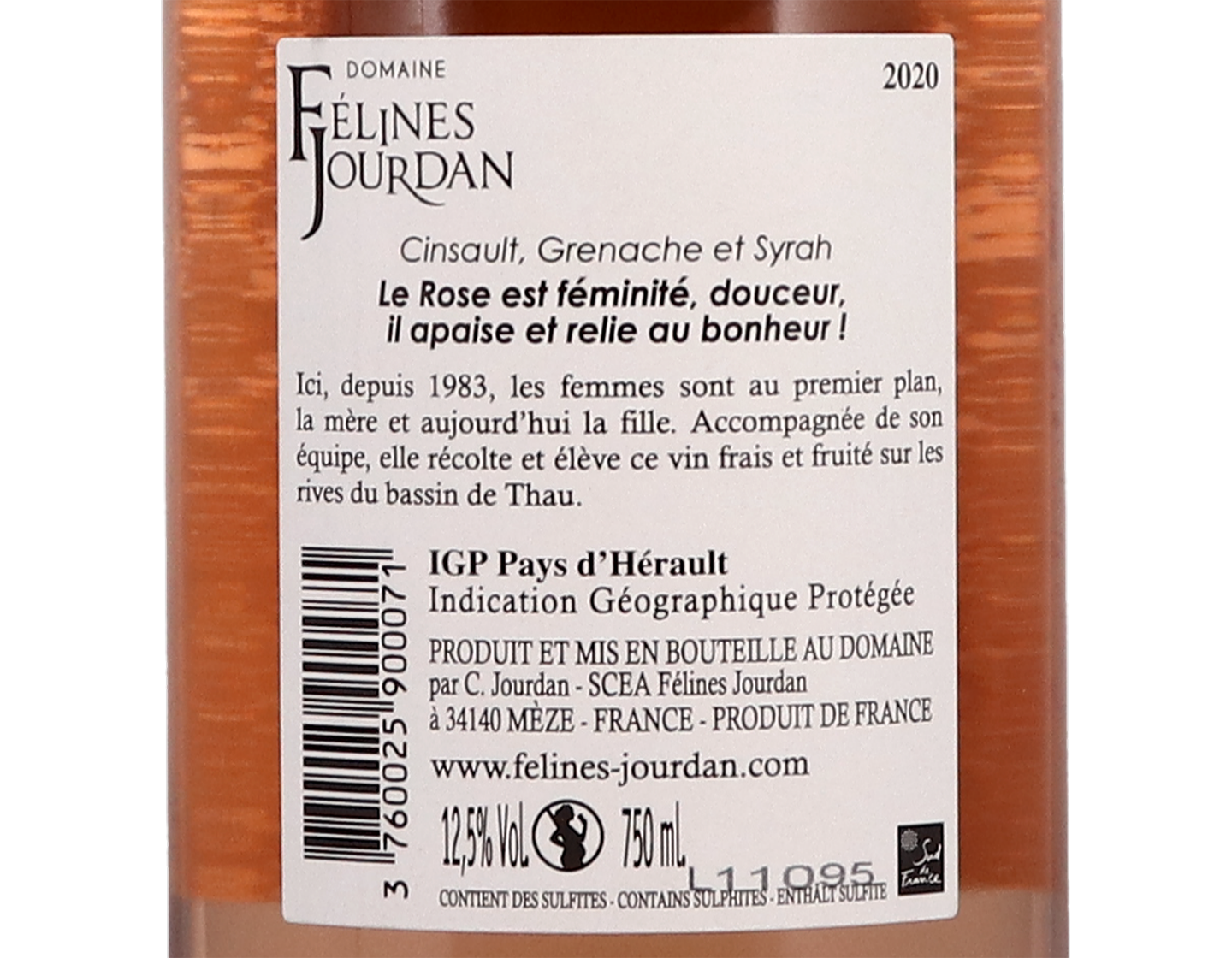 Domaine Felines Jourdan Les Fruites Rose IGP Pays dHerault 2020