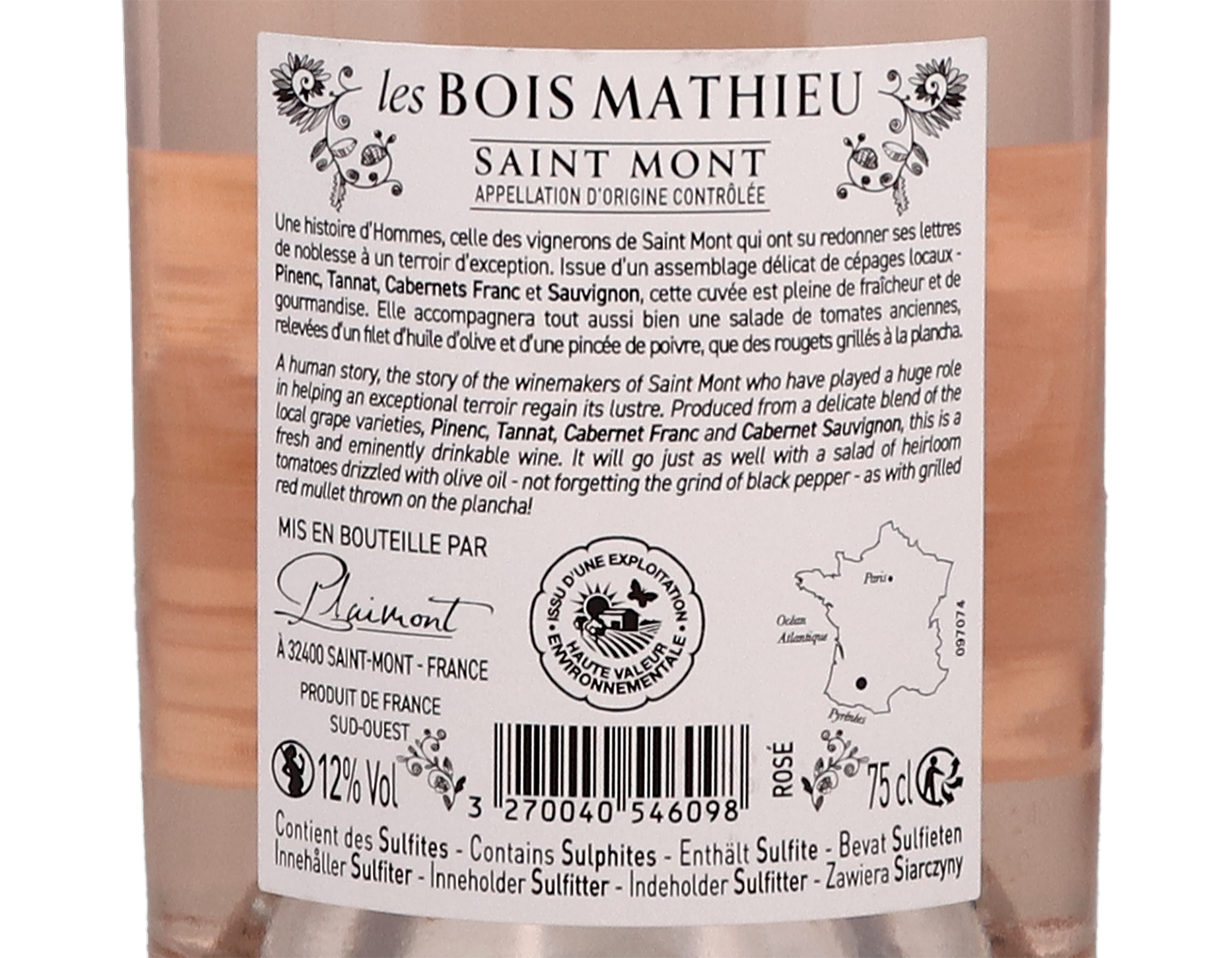 Saint Mont Rosé, Les Bois Mathieu, Plaimont 2020
