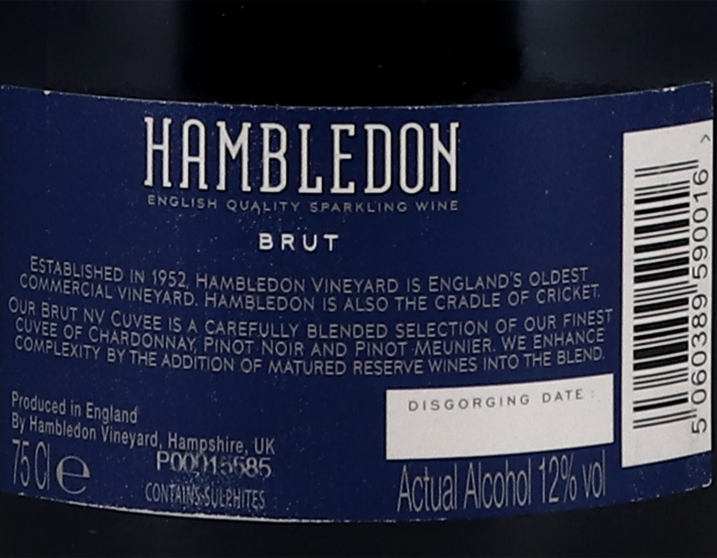 Hambledon Premiere Cuvee Brut NV Hampshire