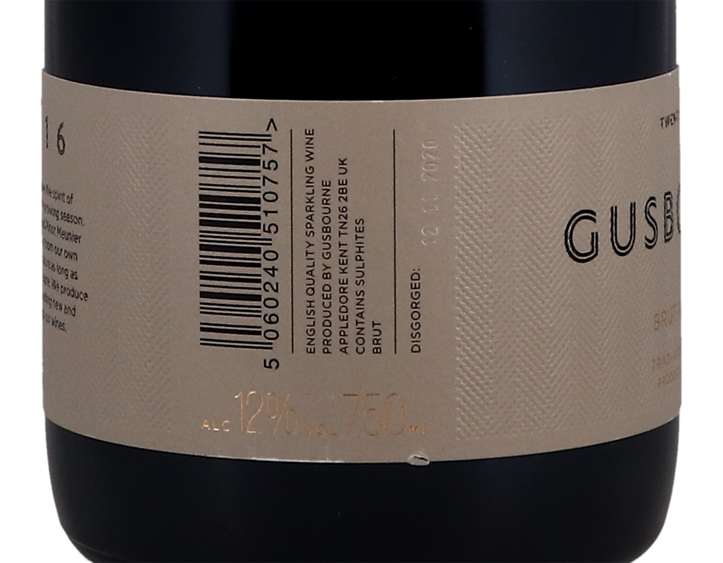 Gusbourne Brut Classic 2016 Kent