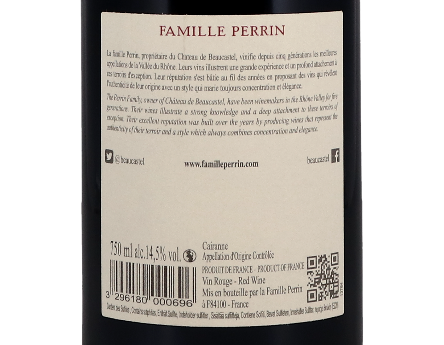 Cairanne Peyre Blanche Famille Perrin 2019