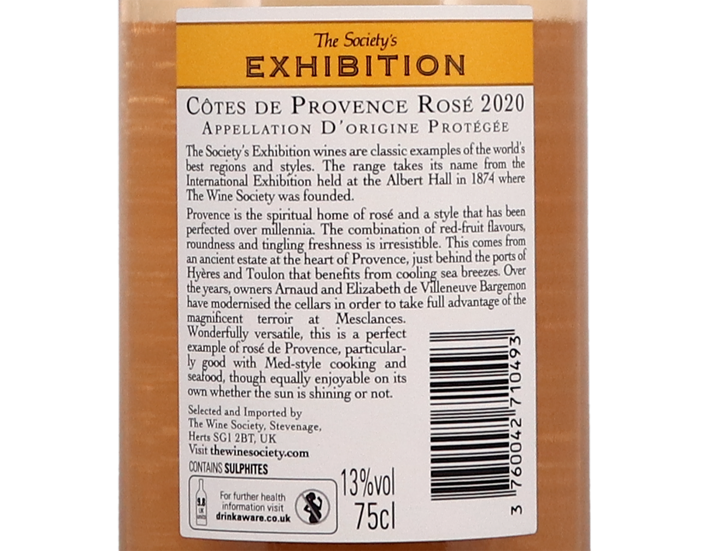 The Societys Exhibition Cotes de Provence Rose 2020