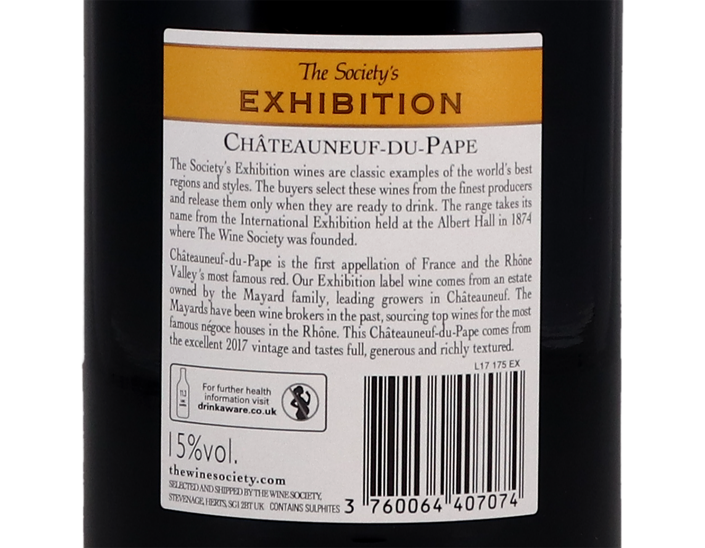 The Society's Exhibition Chateauneuf du Pape 2017