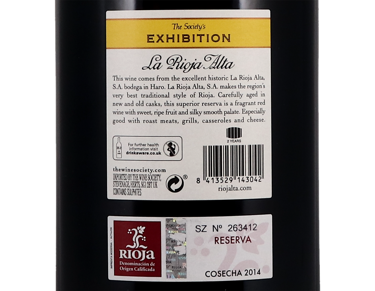 Magnum of The Society's Exhibition Rioja Reserva 2014