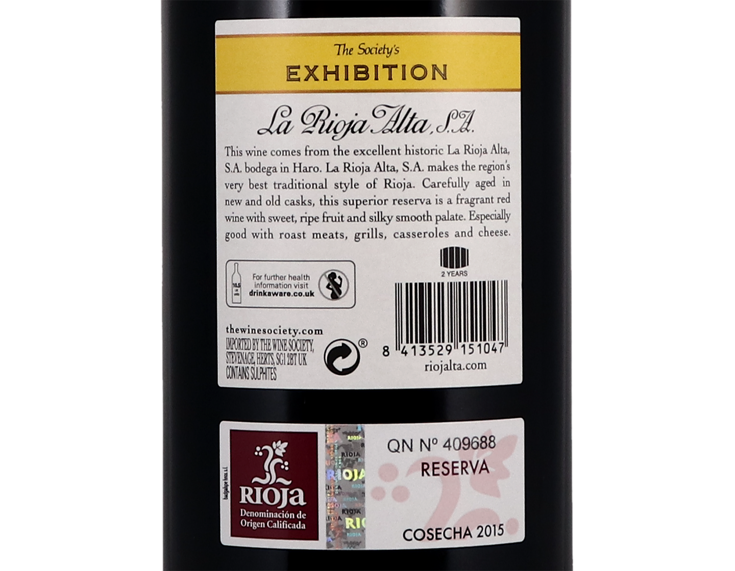 The Society's Exhibition Rioja Reserva 2015