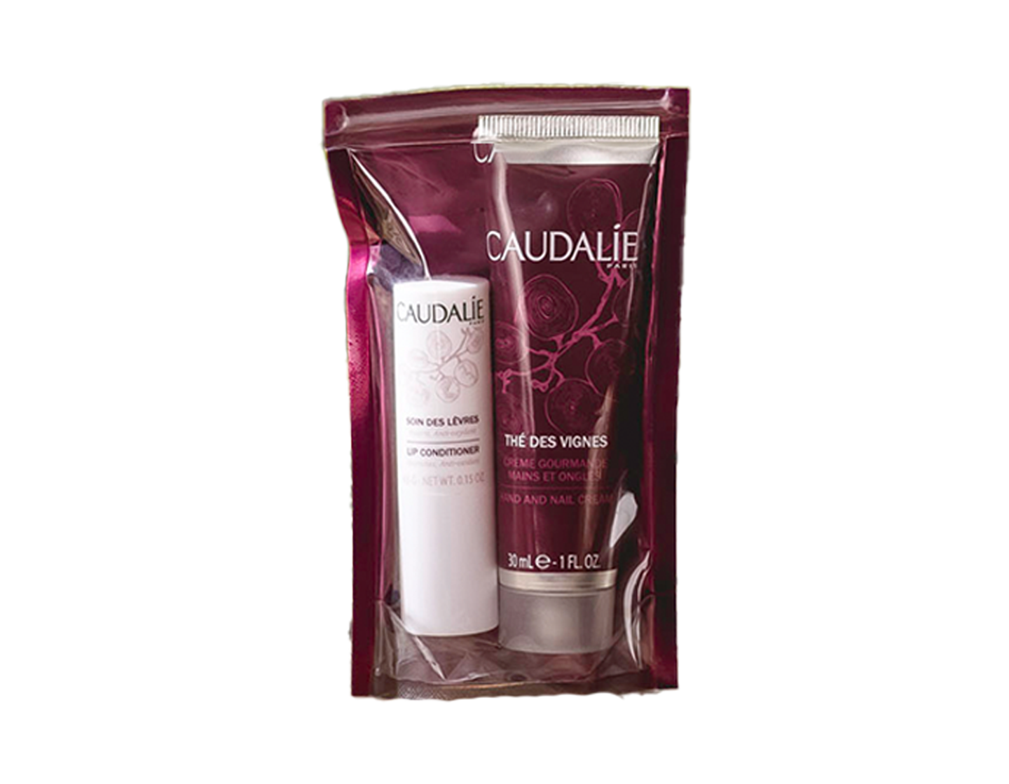 Caudalie Winter Hand and Nail Cream 30ml and Lip Conditioner 4.5g