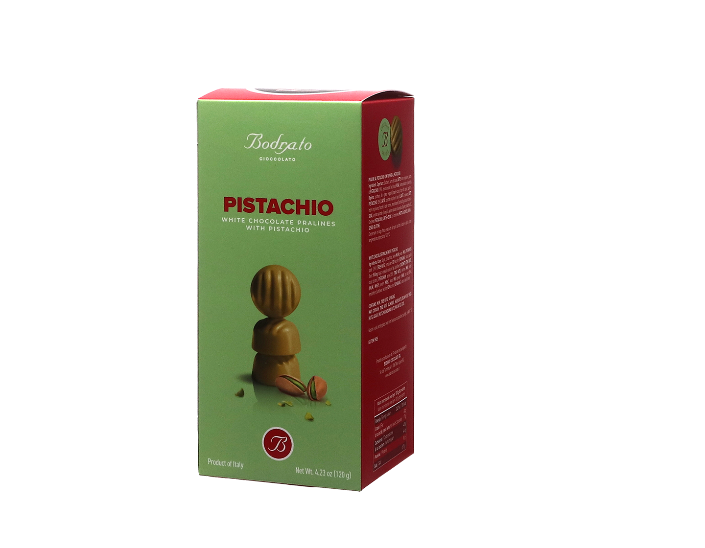 Bodrato Astuccio Pralina Pistachio 120g 1