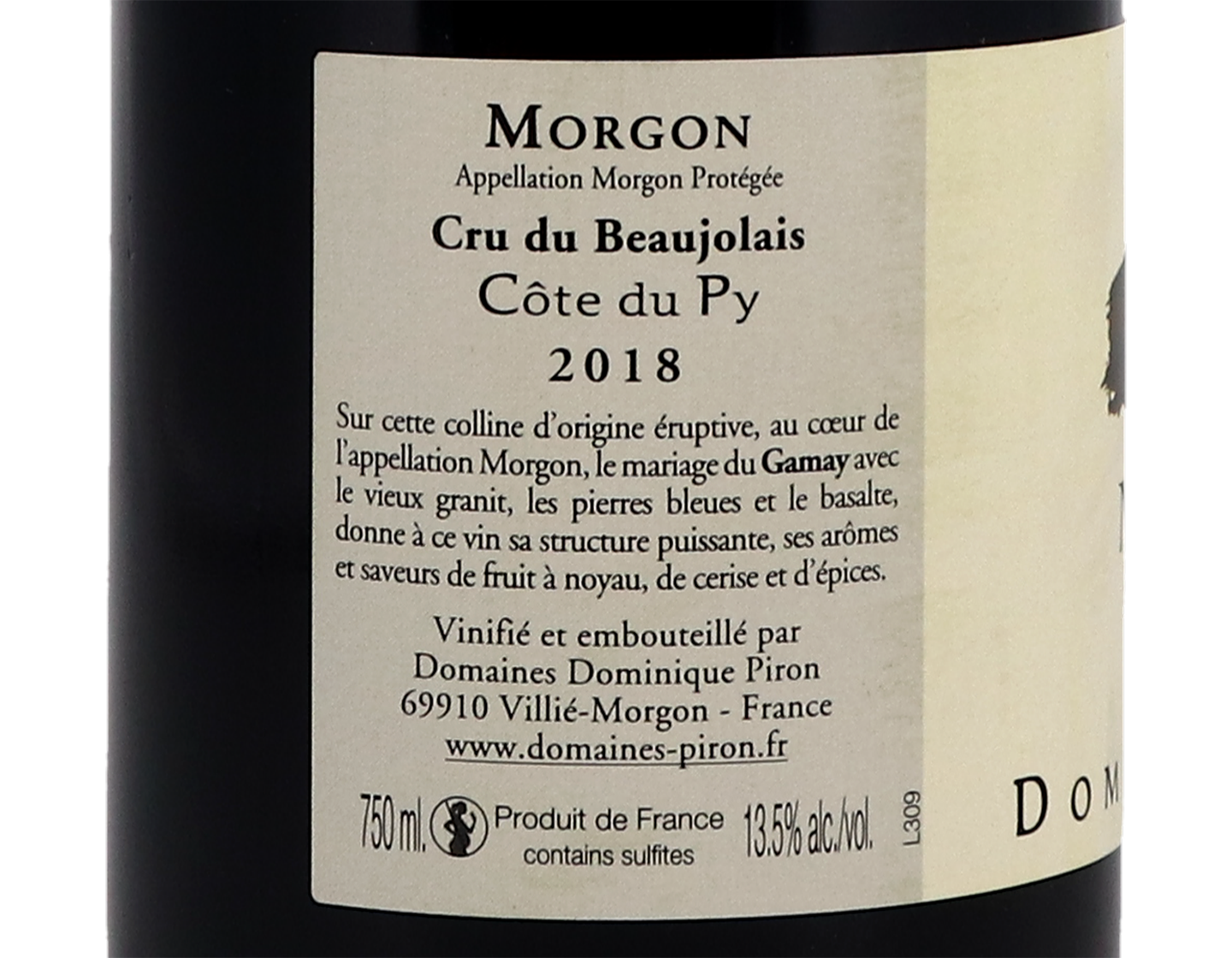 Morgon Cote du Py Dominique Piron 2018