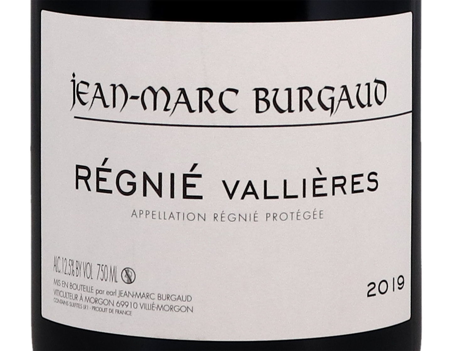 Domaine Jean Marc Burgaud Regnie Vallieres 2019