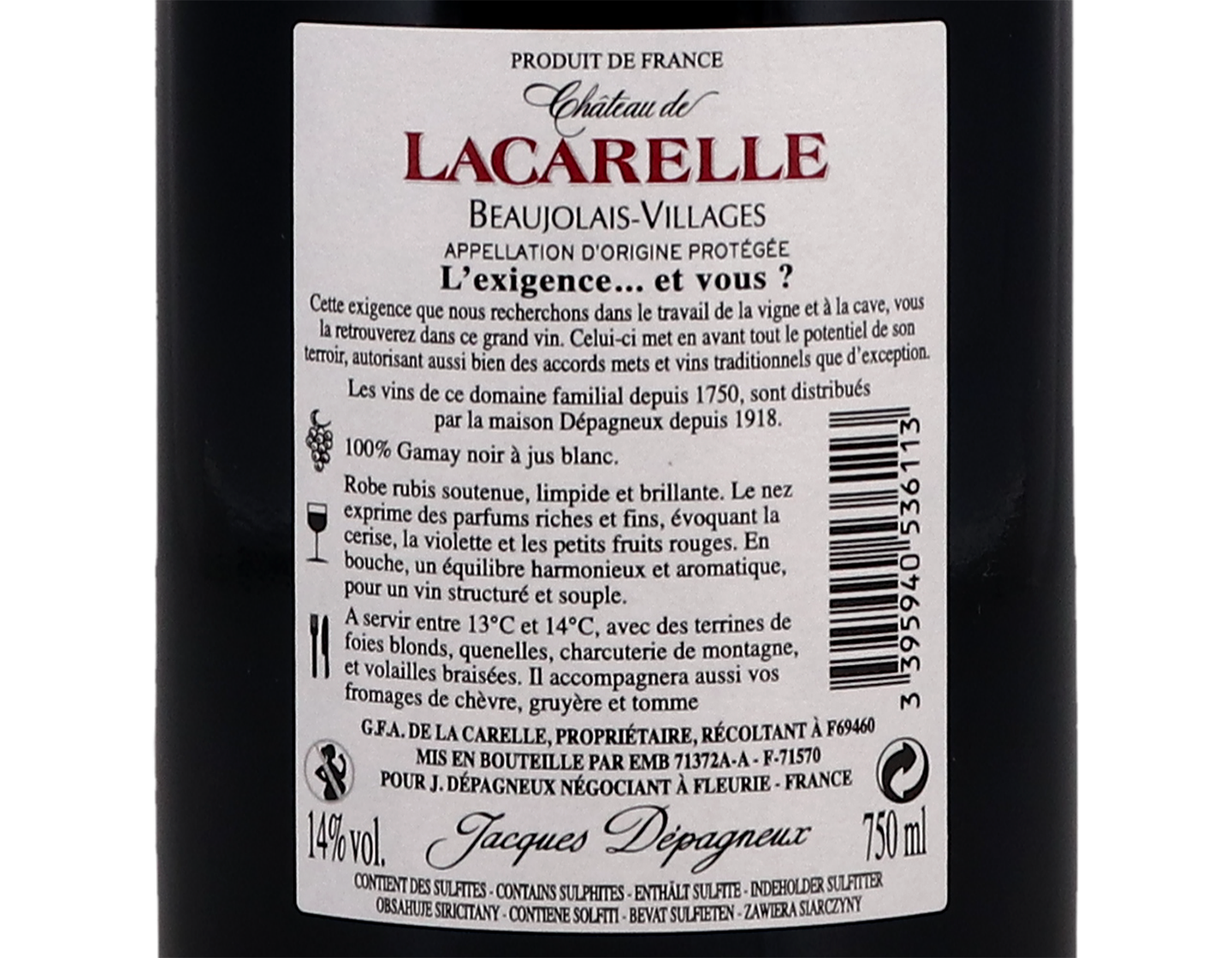 Chateau de Lacarelle Beaujolais Villages 2020