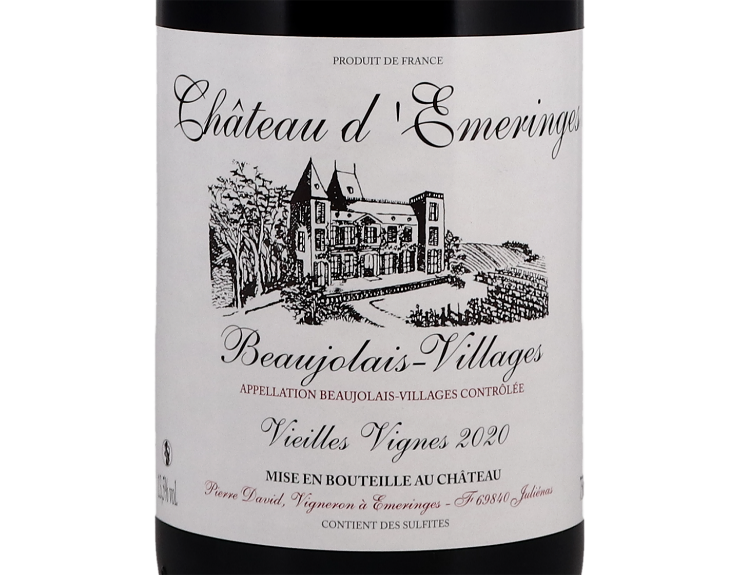 Ch d'Emeringes Beaujolais Villages Vieilles Vignes 2020