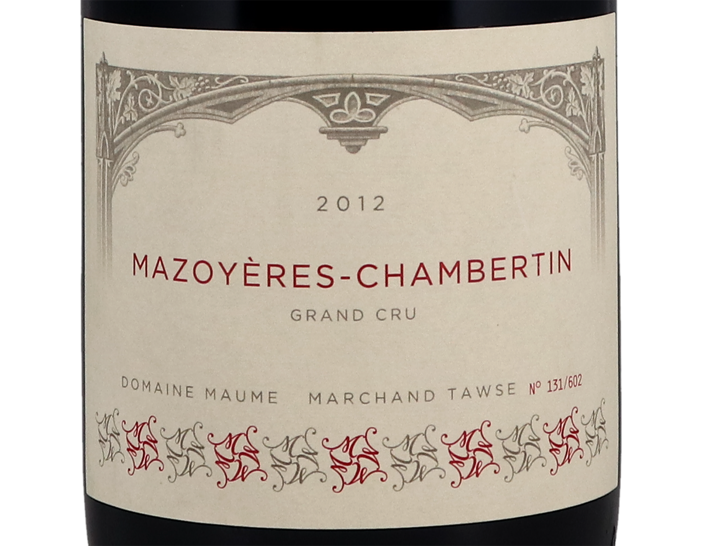 Domaine Maume Tawse Mazoyeres Chambertin GC 2012