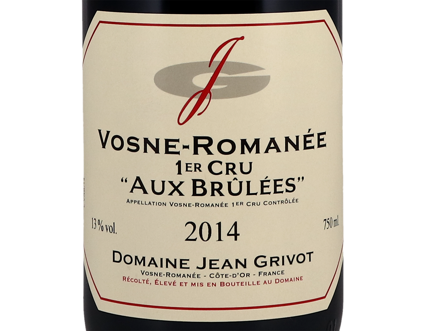 Domaine Jean Grivot Vosne Romanee PC Brulees 2014