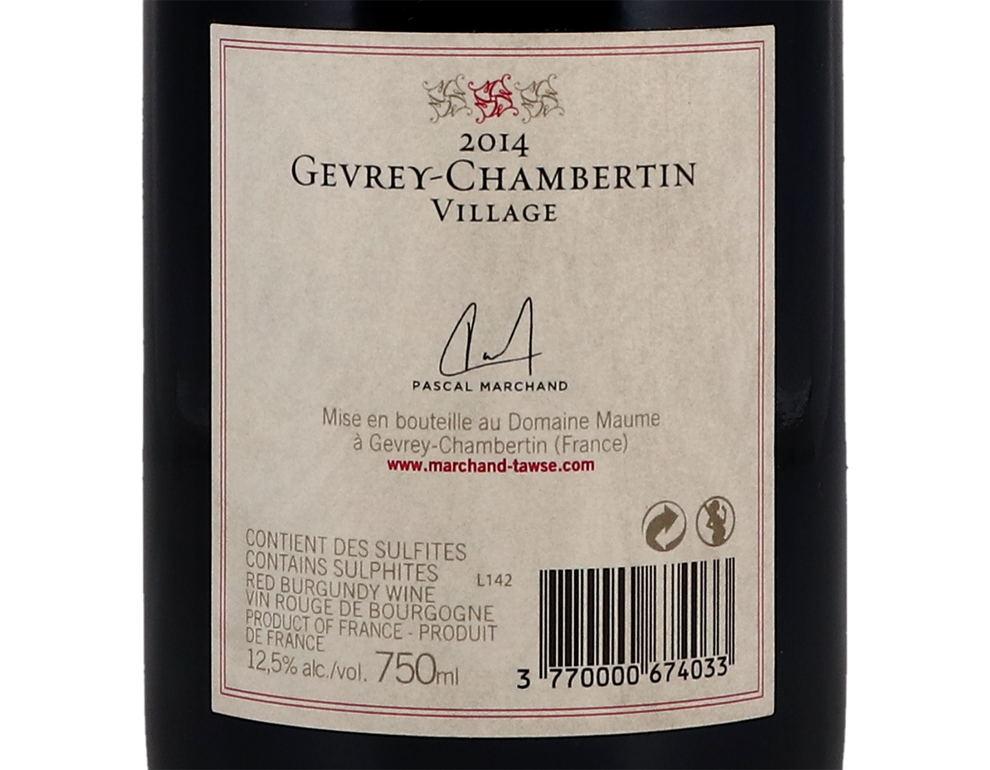 Domaine Maume Tawse Gevrey Chambertin 2014