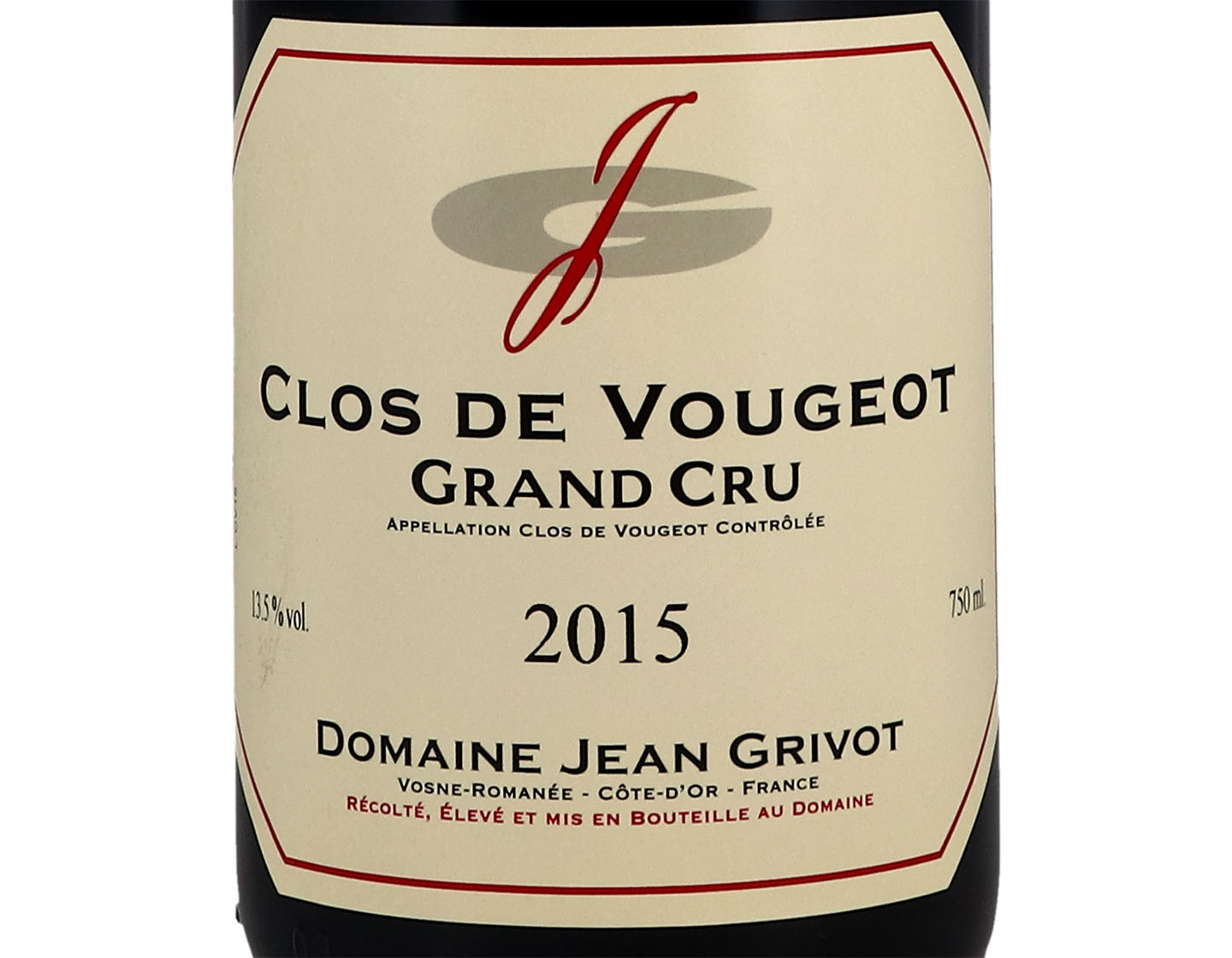 Domaine Jean Grivot Clos de Vougeot GC 2015