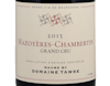 Domaine Tawse Mazoyeres Chambertin GC 2015 view 2