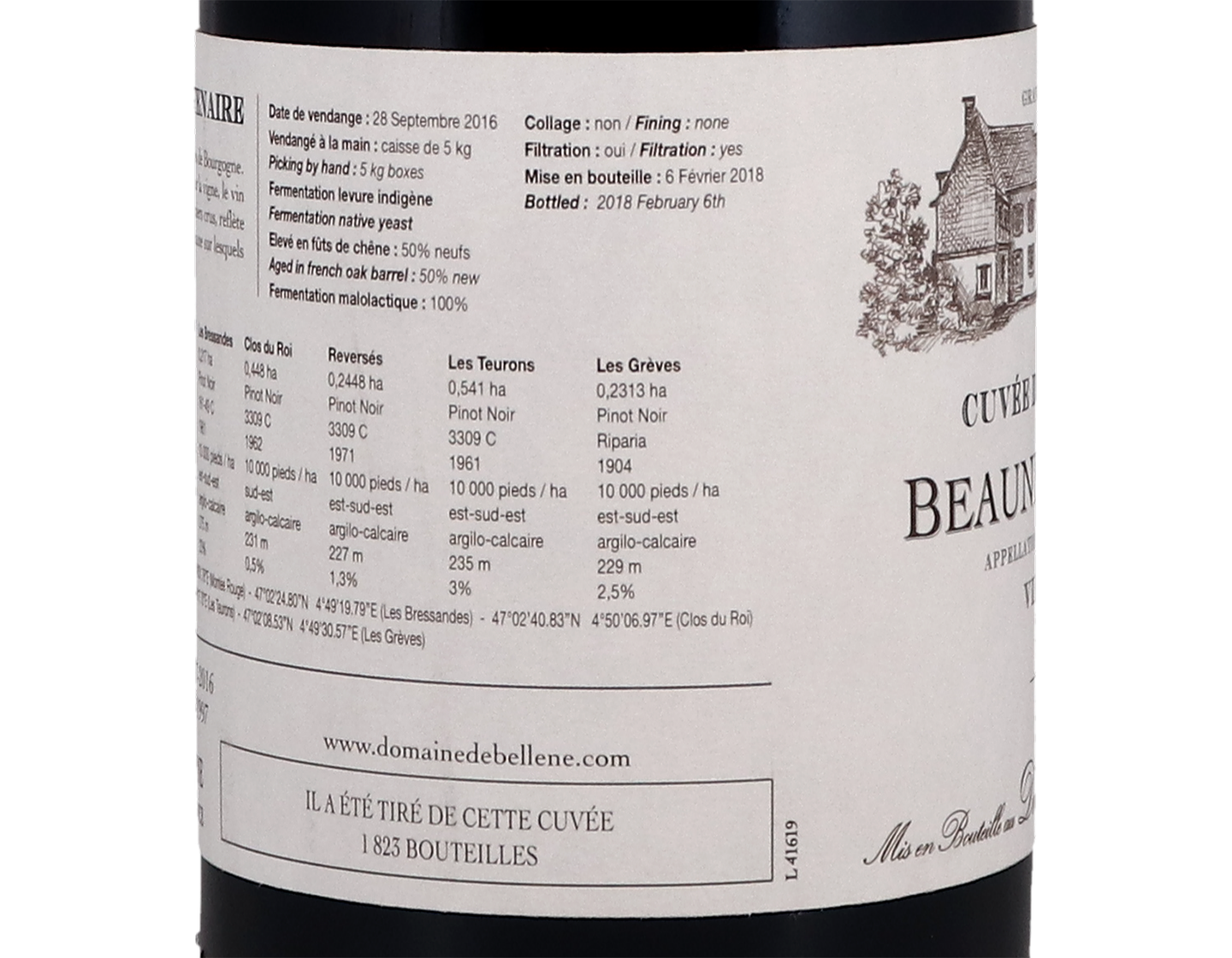 Domaine de Bellene Beaune PC Cuvee Cinquentenaire 2016
