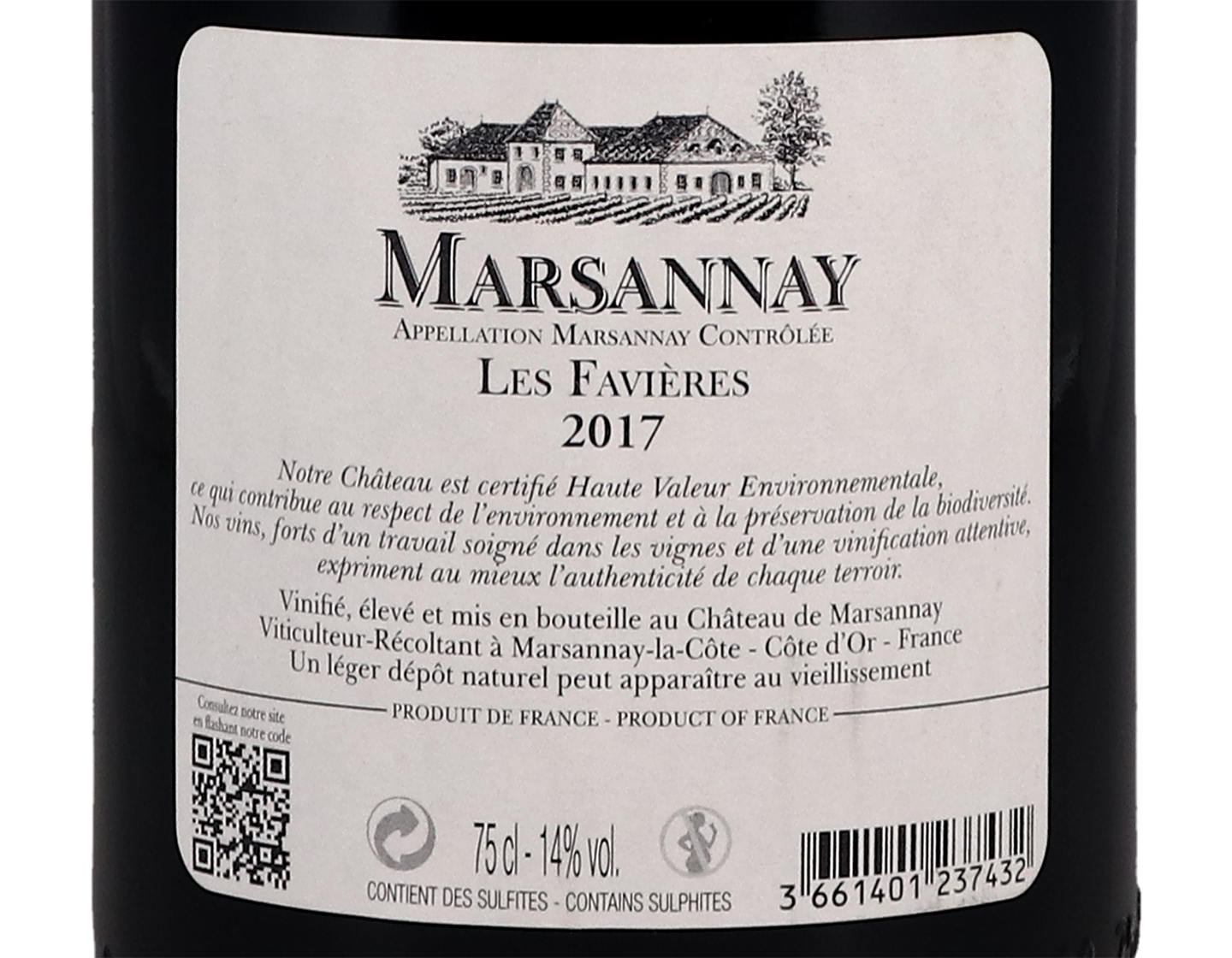 Château de Marsannay, Marsannay Favières 2017