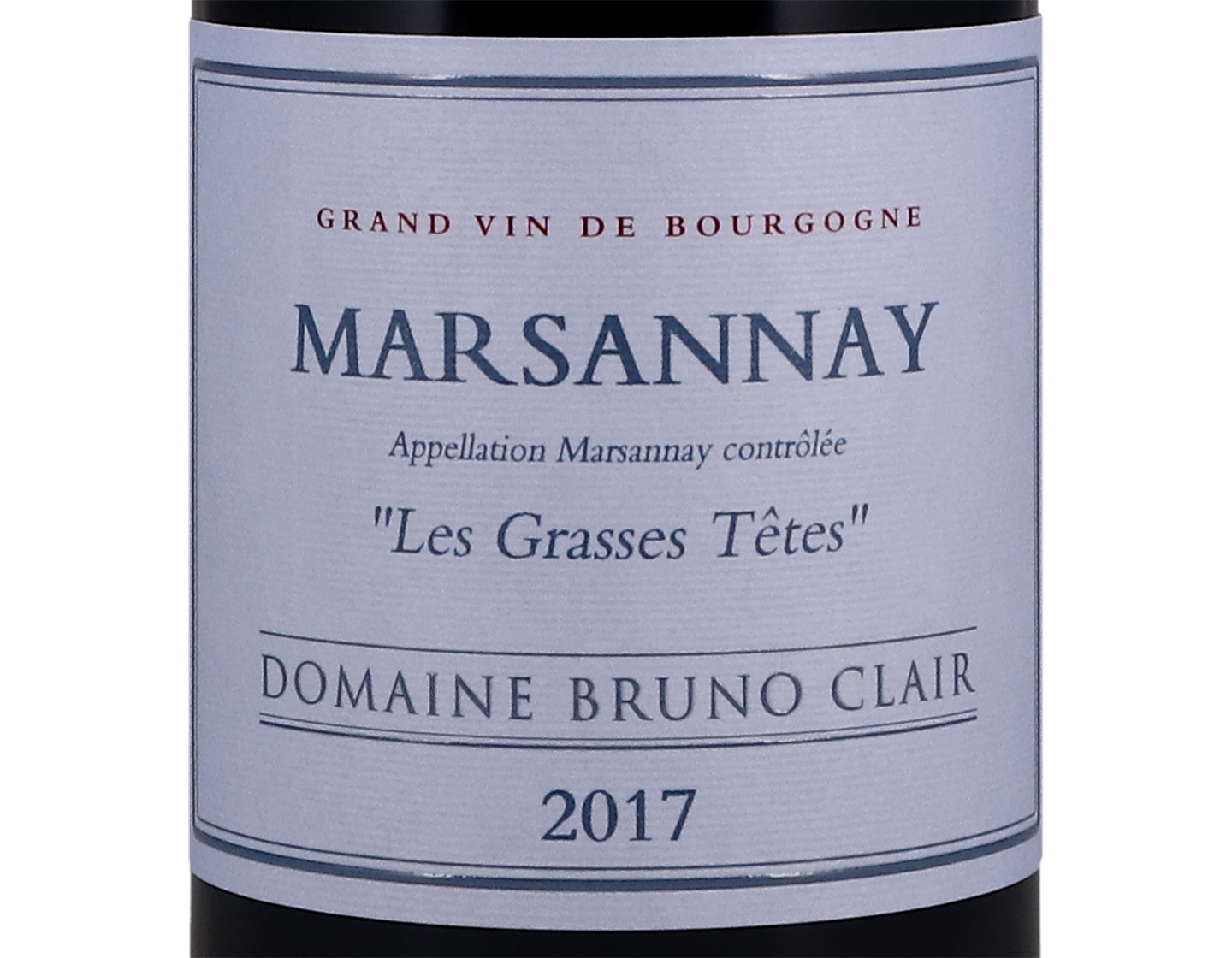 Domaine Bruno Clair Marsannay Grasses Tetes 2017