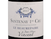 Jean Marc Vincent Santenay PC Beaurepaire Rouge 2017 view 2