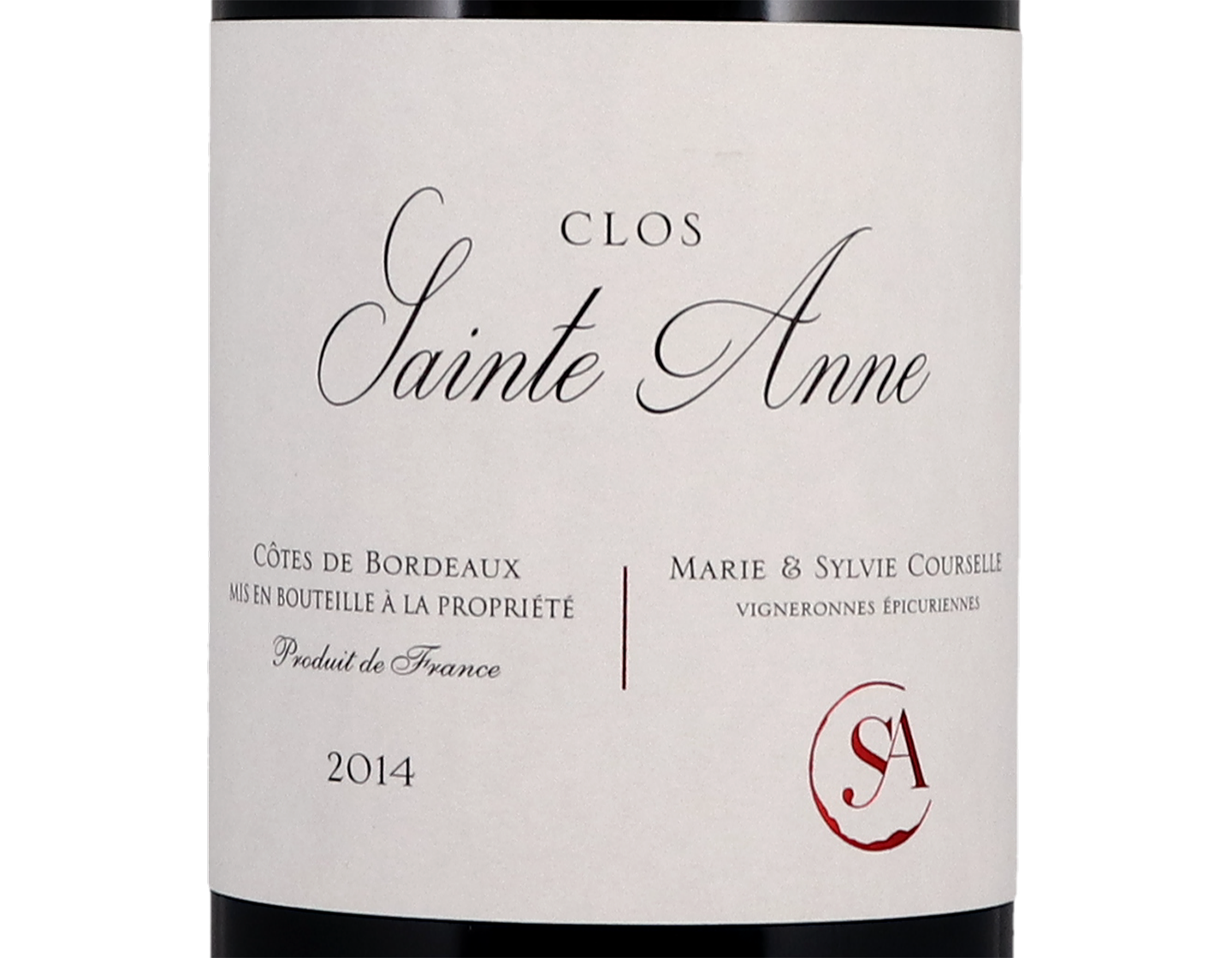 Clos Sainte Anne Premieres Cotes de Bordeaux 2014
