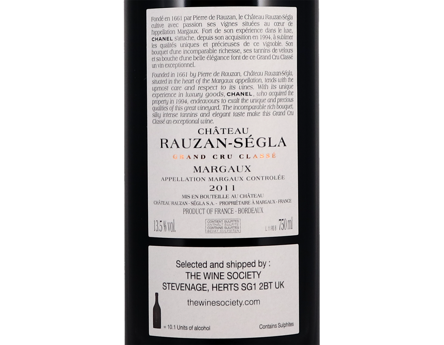 Ch Rauzan Segla 2011 Margaux