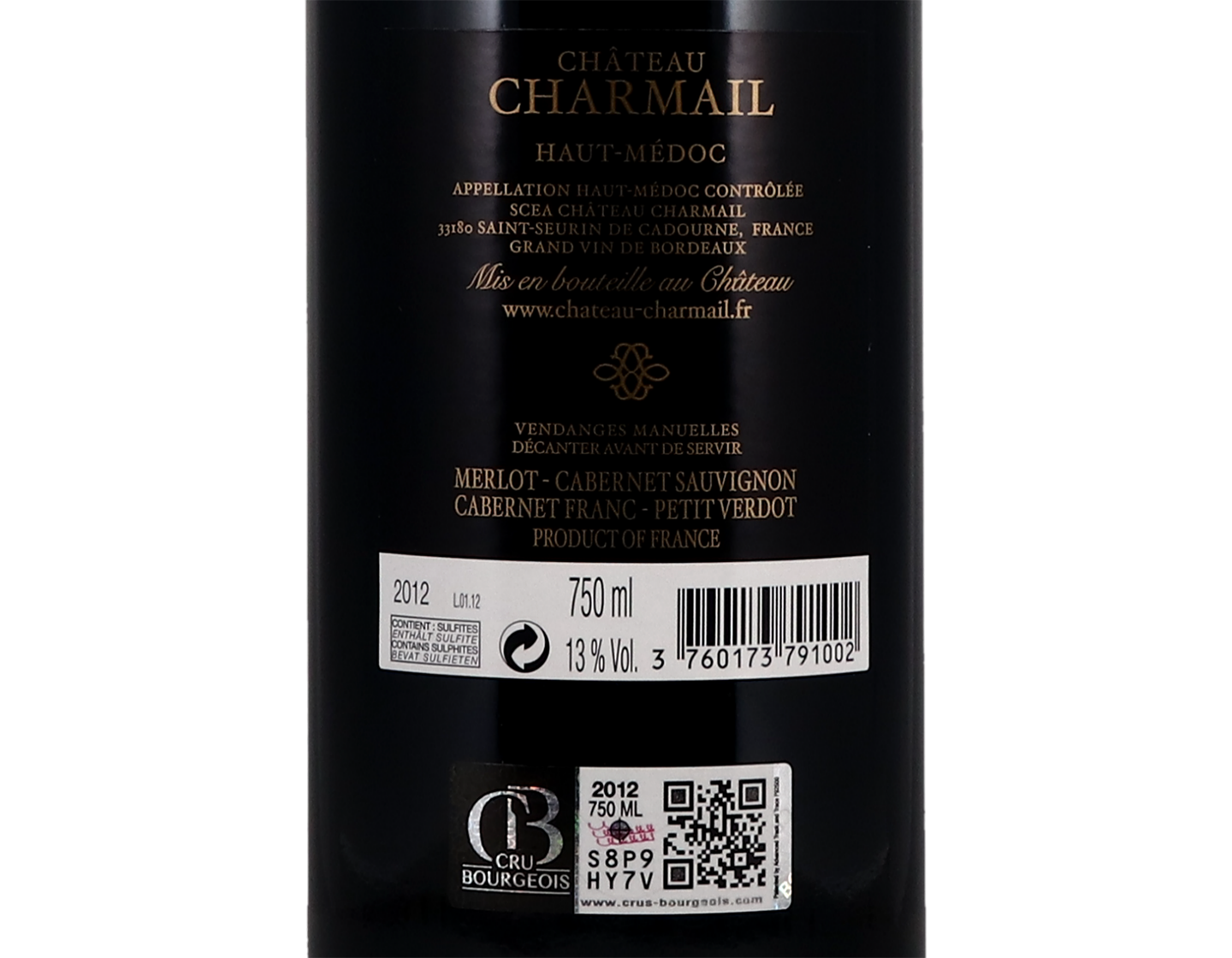 Ch Charmail 2012 Haut Medoc