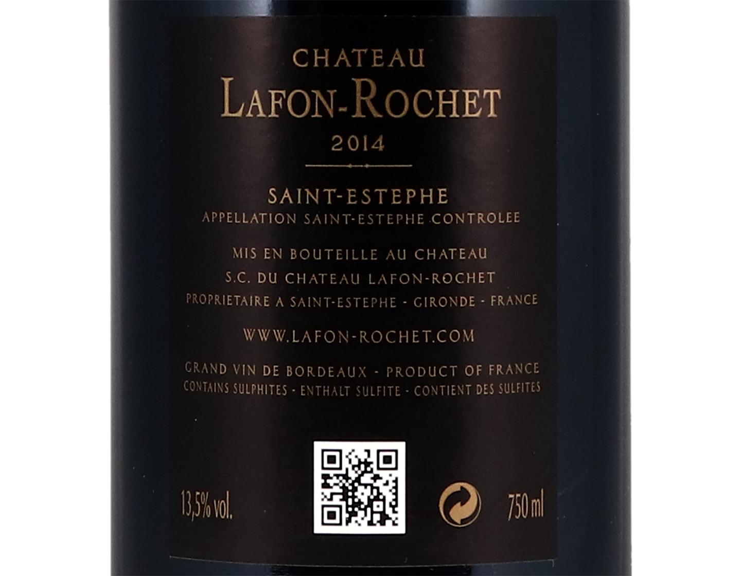 Ch Lafon Rochet St Estephe 2014