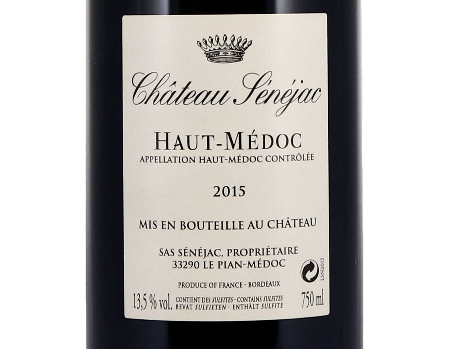 Ch Senejac Haut Medoc 2015